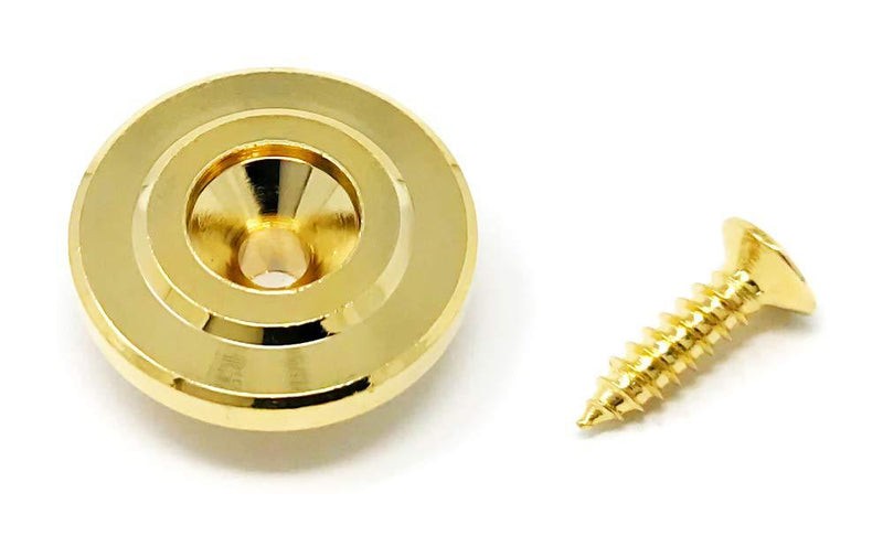 Vintage Forge Gold Round String Retainer Guide Tree for Fender Precision Jazz Style Bass Guitars and Others with Screw BSR40-GLD