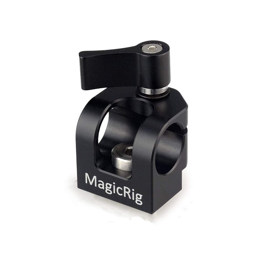 MAGICRIG Single Hole 15mm Rod Clamp for ARRI-Type Accessory Mount on Camera Handle / Cage / Plate for Rod Extension DSLR Camera Rig