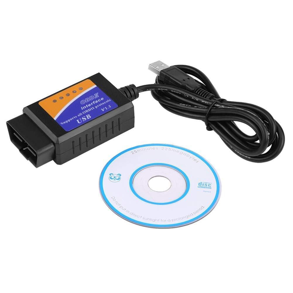 Car Diagnostic Cable - Car USB Connector V1.5 OBD2 Diagnostic Cable Interface Scanner for Benz BMW Citroen