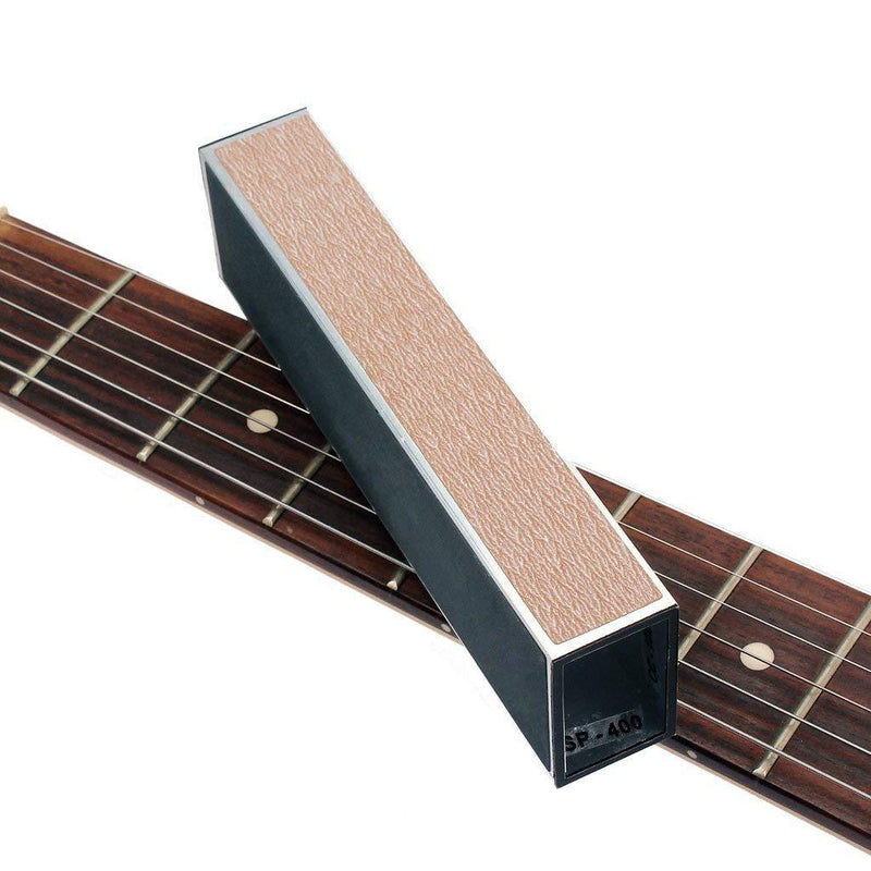 Guitar Fret Leveling Beam, Precision Sanding Beam, Leveling File Leveler Bar for Guitar, Bass Luthier Tool Including 400, 600, 1000, 1200 Sandpaper on 4 Sides