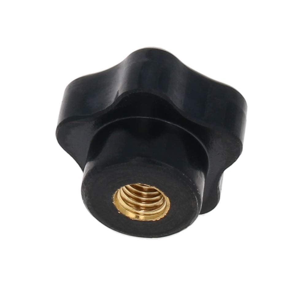 Othmro M12 Black Handle 65mm Star Knobs Grip Handle Diameter Brass Insert Female Thread Screw Type Clamping Knob 5pcs