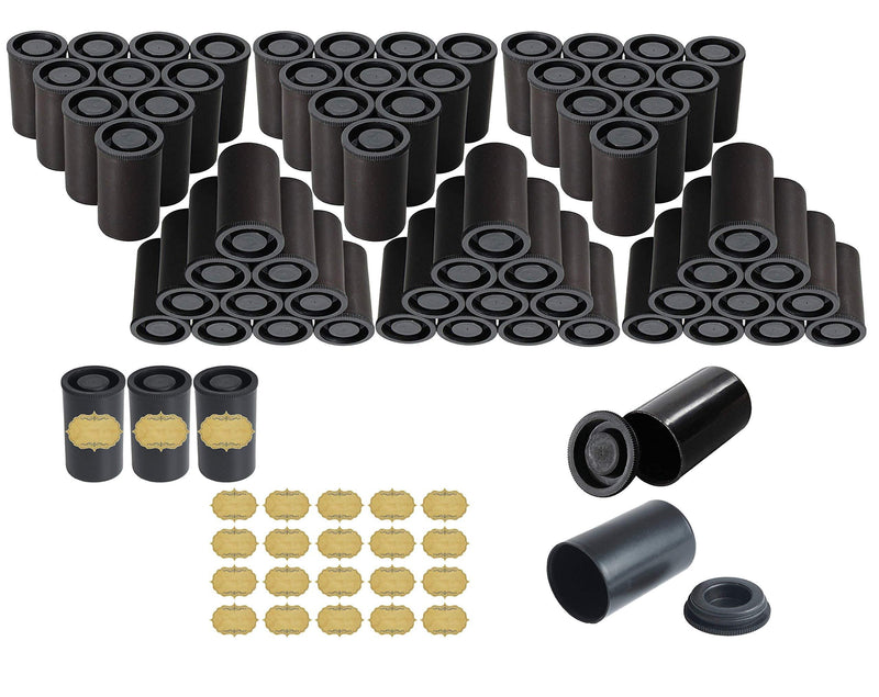 Film Canister with Caps for 35mm Film (Black 60)