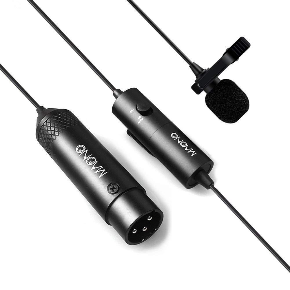 [AUSTRALIA] - XLR Lavalier Microphone MAONO High Sensitivity Omnidirectional Condenser Metal Lapel Mic, Self-Powered Compatible with Canon Sony Panasonic Camcorders Zoom H4n H5 H6 Tascam, 20ft, XLR20 