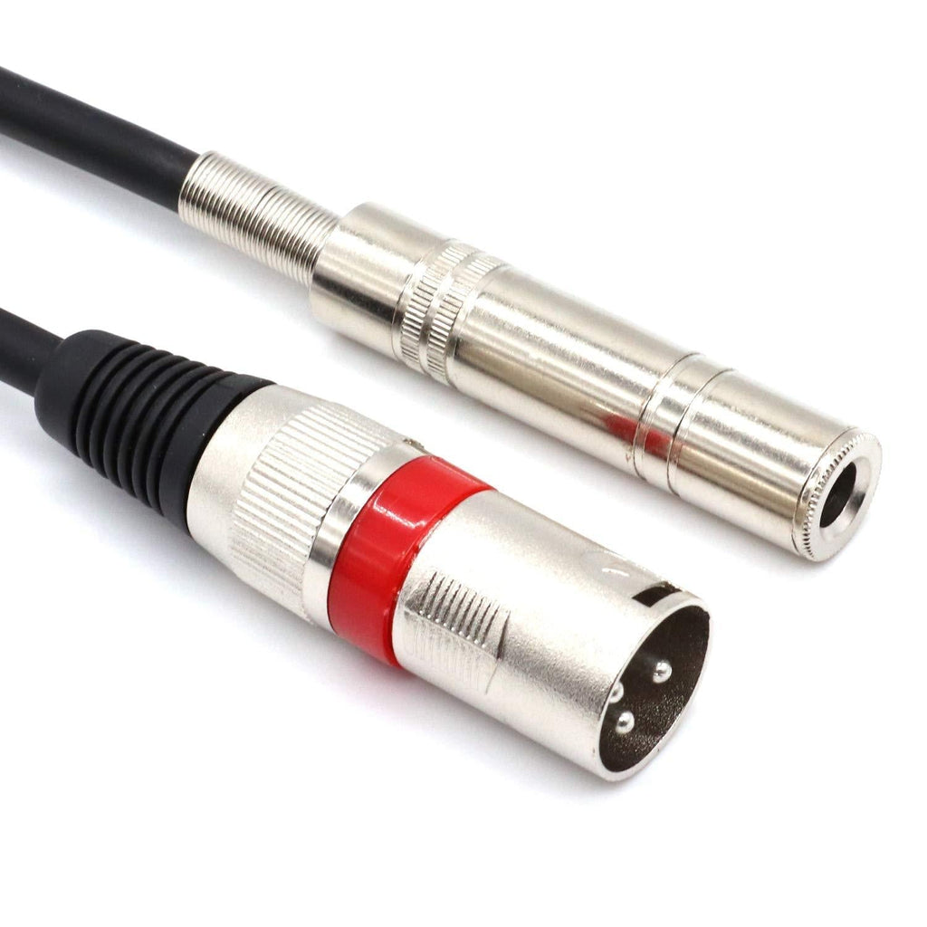 [AUSTRALIA] - SiYear 6.35 mm 1/4" Female to XLR Male Adapter Cable,Quarter inch TS/TRS to XLR 3 Pin Interconnect Cable (5Feet-1.5M) 6.35F-XLRM-1.5M 