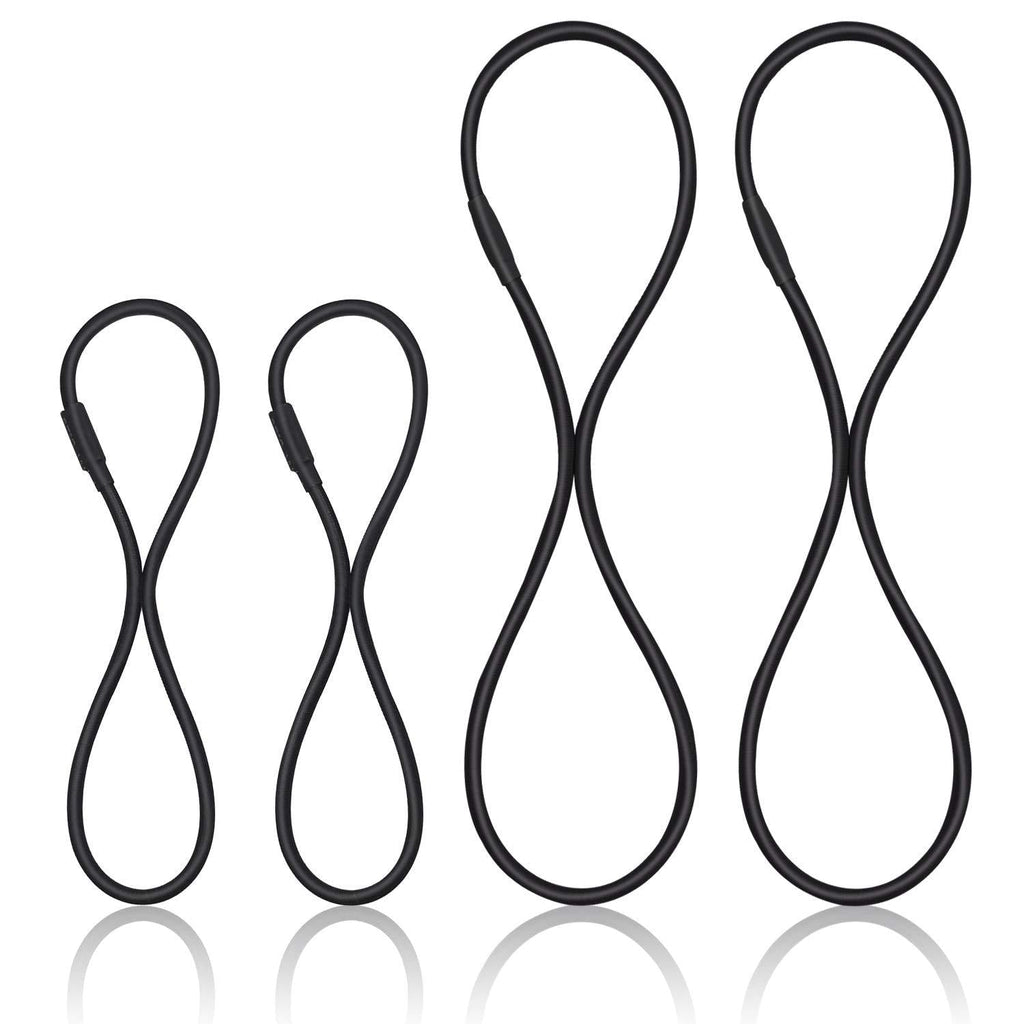 [AUSTRALIA] - Boseen Universal Elastic Bands Replacement, Anti-aging Rubber Ring for Microphone Shock Mount Holder Clamp Clip, Set of 4 (Black) Black 
