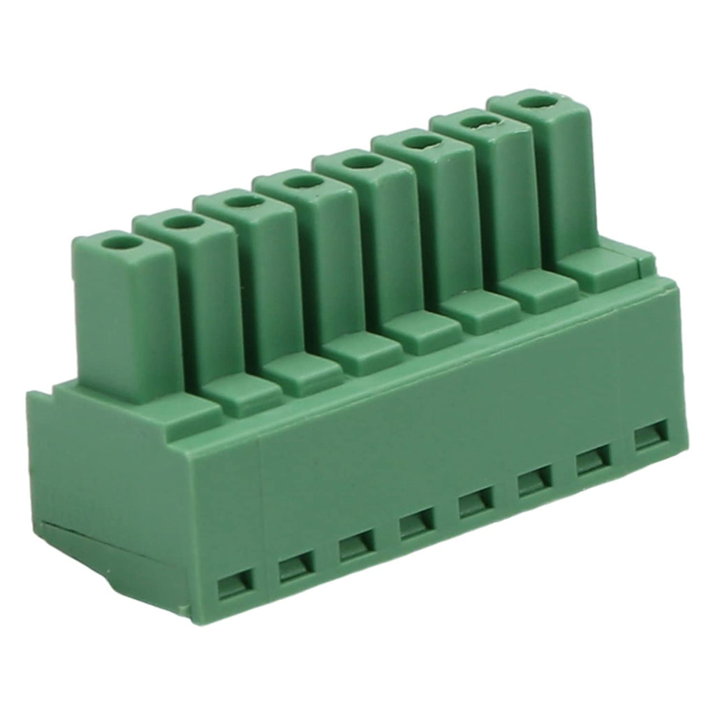 Fielect 5Pcs 3.5mm Pitch 8P PCB Screw Terminal Block Connector 300V 8A Pluggable Teminal Blocks Connector Green 8 Pin