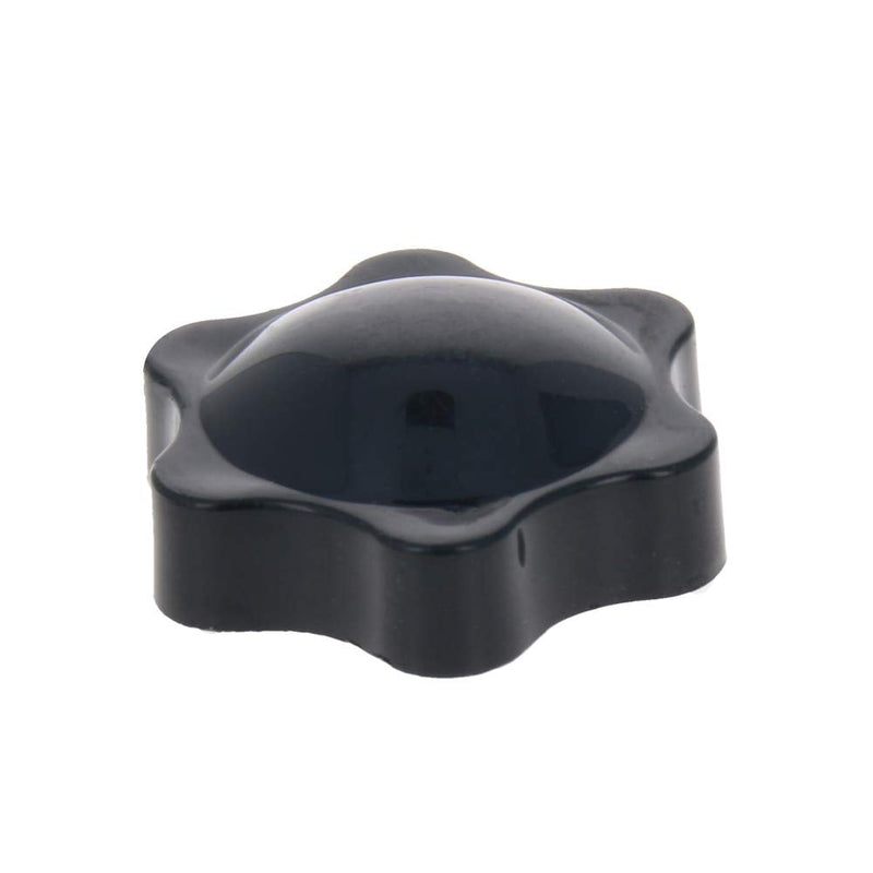 MroMax Star Head Clamping Knob Handle-M8 x31mm Female Threaded Black Plastic Screw-On for Mechanical Equipment 5Pcs M8
