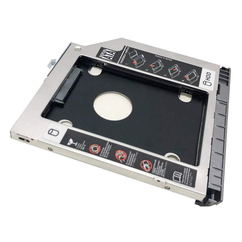 2nd HDD SSD Hard Drive Optical Bay Frame Caddy Adapter for HP ProBook 650 645 640 G1 with Bezel Front Cover Mounting Bracket