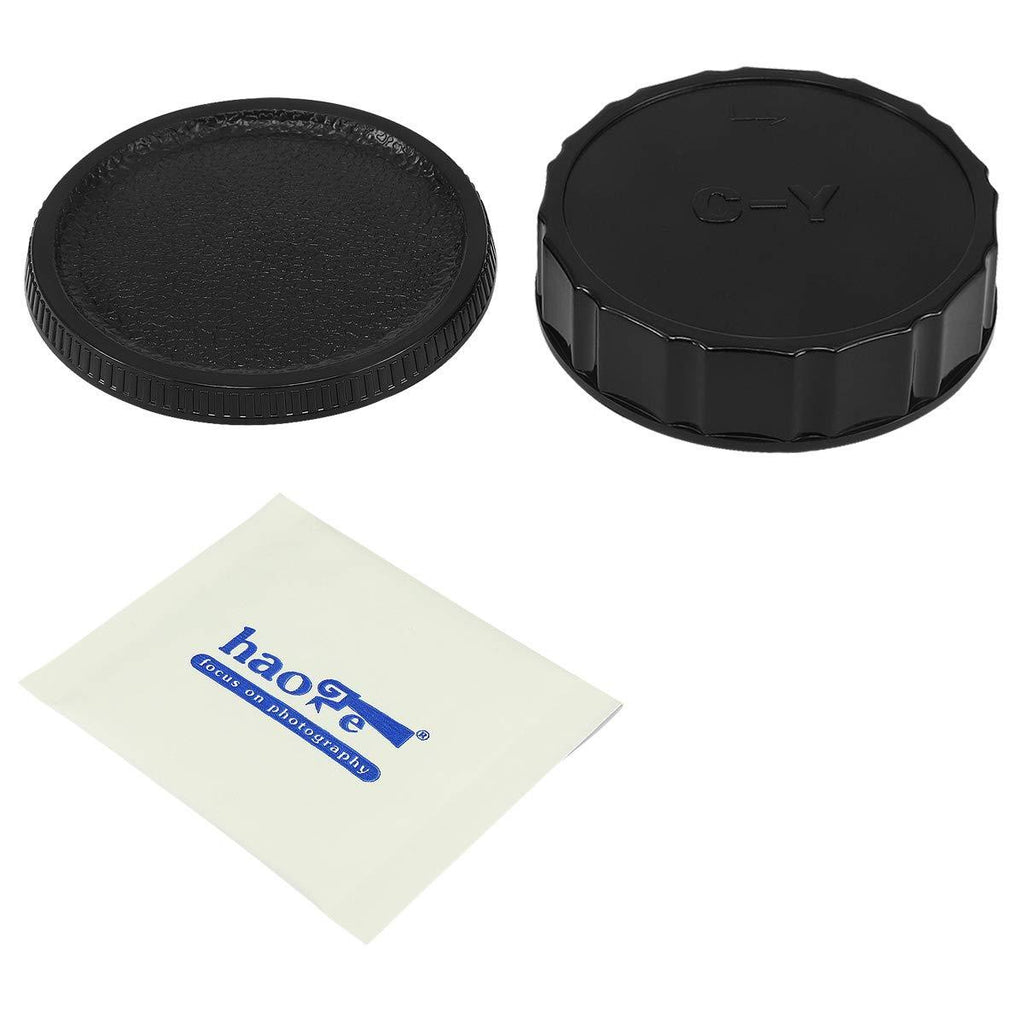 Haoge Camera Body Cap and Rear Lens Cap Cover for Contax Yashica C/Y CY Mount Camera Lens for Contax Yashica C/Y Mount