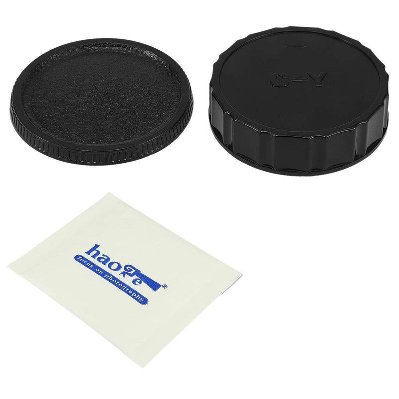 Haoge Camera Body Cap and Rear Lens Cap Cover for Contax Yashica C/Y CY Mount Camera Lens for Contax Yashica C/Y Mount