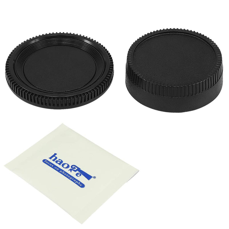 Haoge Camera Body Cap and Rear Lens Cap Cover Kit for Nikon F AI AIS AFD DX FX Non-AI Mount Camera Lens for Nikon F Mount