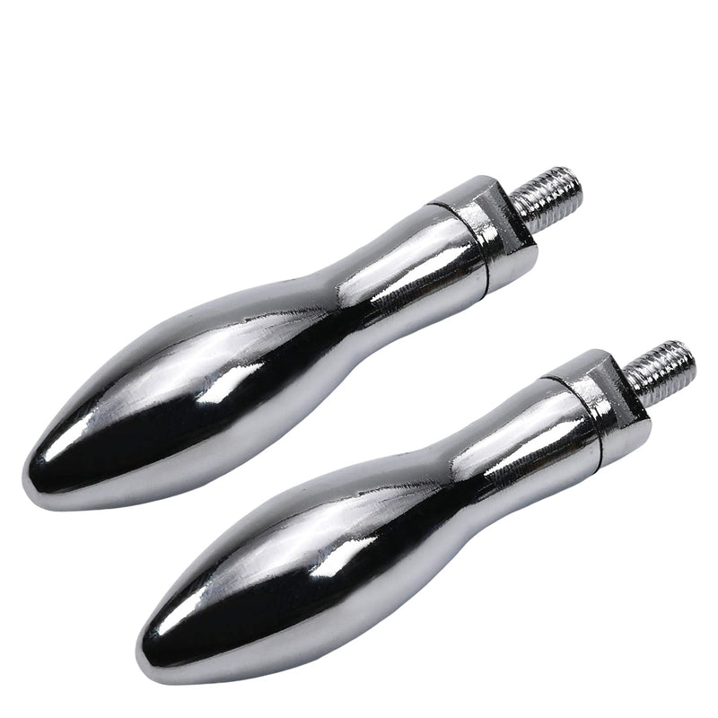MroMax 2PCS Clamping Handles Screw Knobs Handgrips M8Threaded Steel Revolving Handle Grip Silver