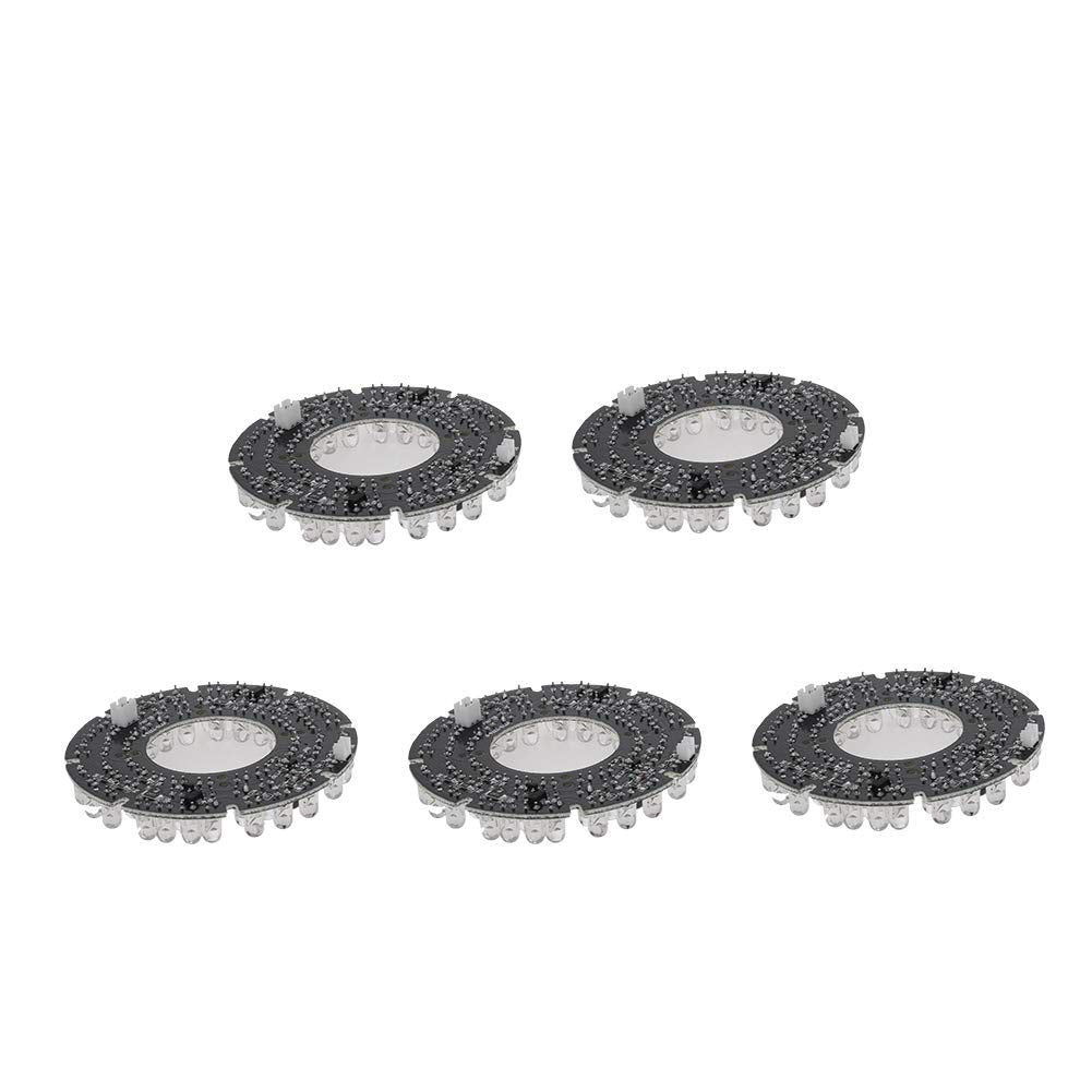 Othmro 5Pcs 72 LED IR Illuminator for Security Camera 30 Degrees IR Led Round Plate IR Infrared Light Illuminator Board Bulb for CCTV Security Camera 75mm 5PCS 30°