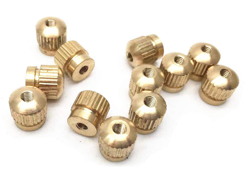 Liyafy 3mm Thread Trumpet 3rd Valve Slide Stop Nut for Trumpet Accessory Replacement Gold 12Pcs