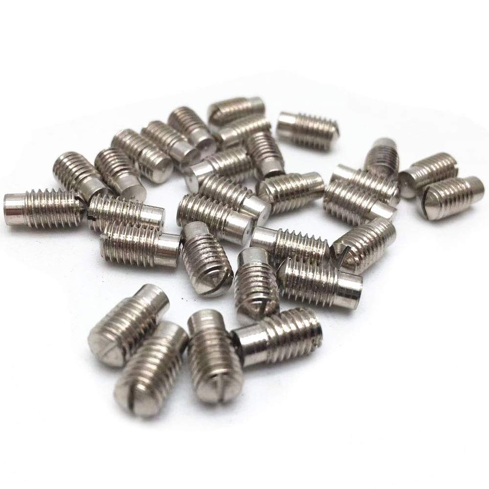 Liyafy 30 Pieces M5 Alto Sax Repair Parts Adjustment Screws Silver