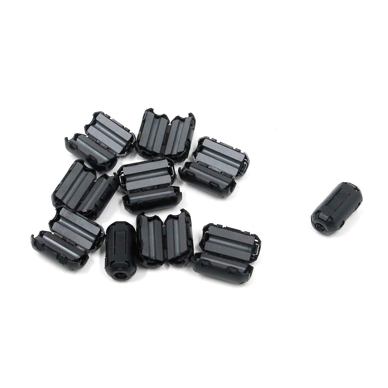 T Tulead Ferrite Chokes Noise Suppressor Cable Clips Ferrite Bead 3mm Snap on Ferrite Clips Ring Core Pack of 10 0.14“