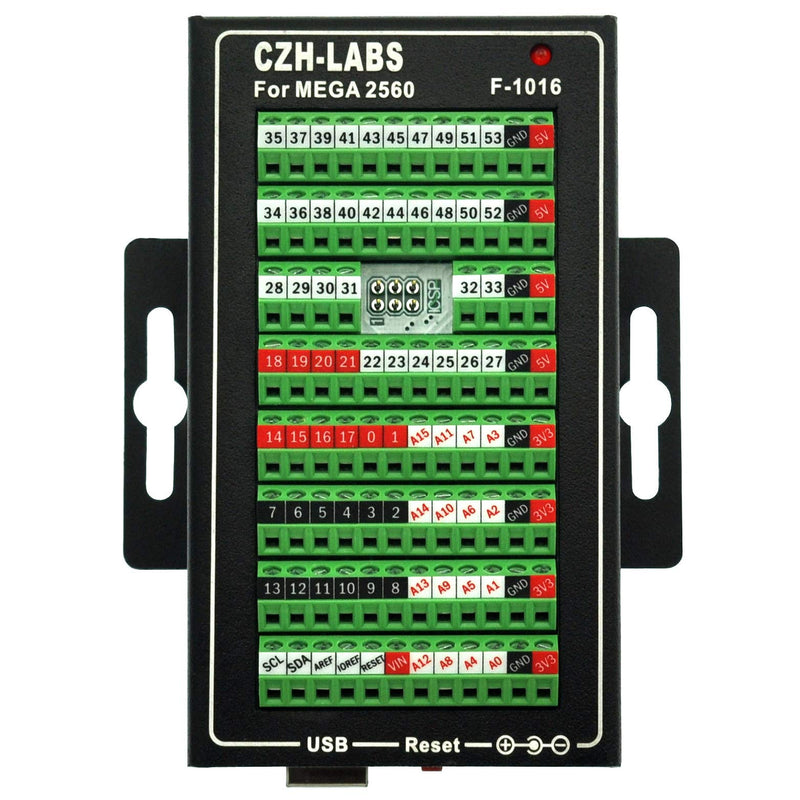 MEGA2560 Screw Terminal Block Breakout Module with Aluminum Enclosure, for Arduino MEGA 2560 R3