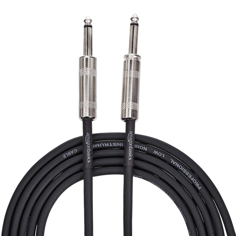 [AUSTRALIA] - AmazonBasics 1/4 Inch Straight Instrument Cable - 20 Foot (Black) 