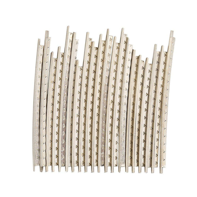 Zerone Fret Wires, 20pcs Guitar White Copper Fret Wire Fretwire Set Accessory for Folk Guitars