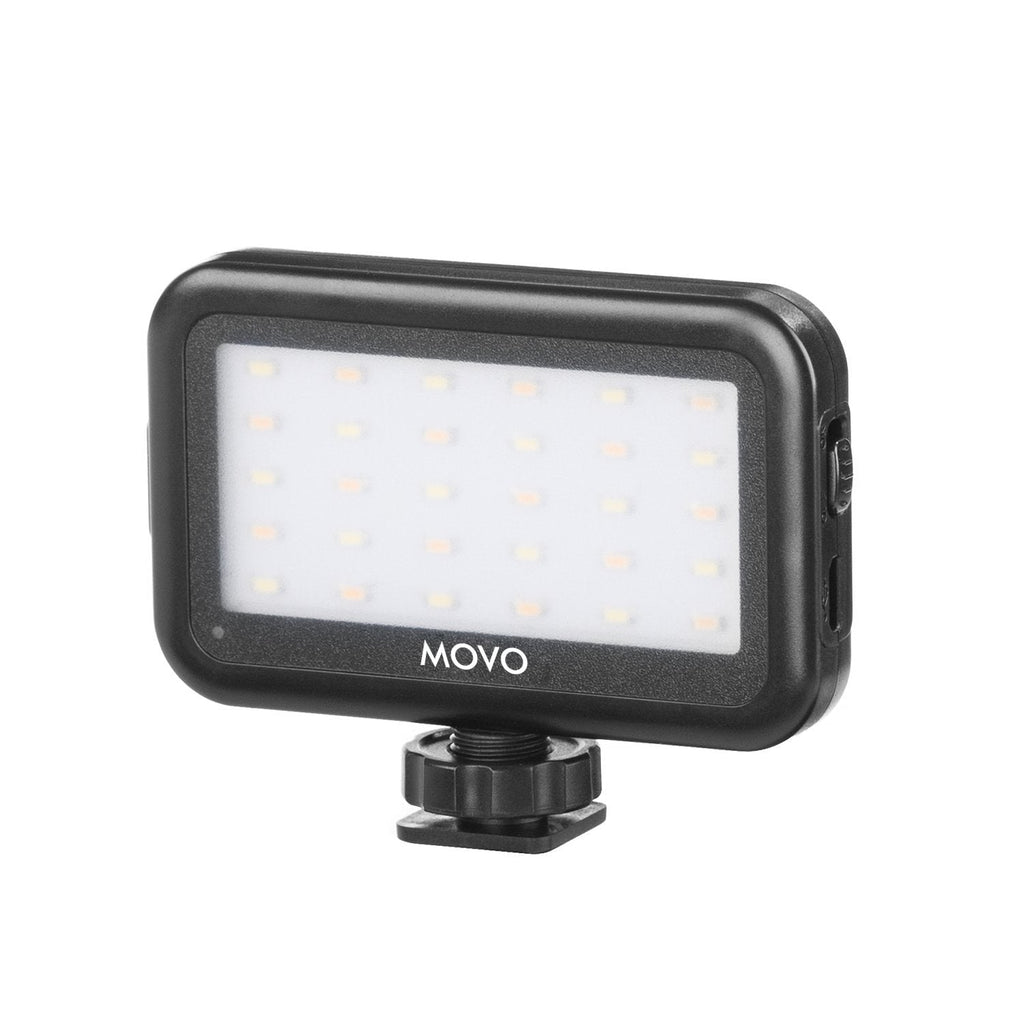 Movo LED-30 Mini LED Light Panel with Adjustable Brightness and Rechargeable Battery - Portable Light Perfect for Photography, Videos, and More