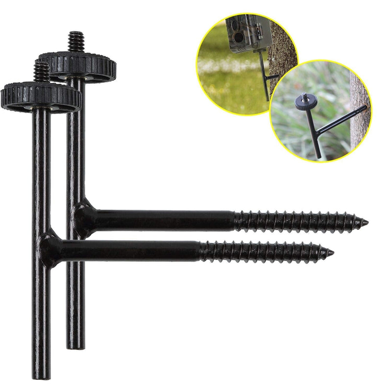 Folgtek 2PCS Trail Camera Mount Tree Holder, 10x11 cm Deer Black Hunting Camera Tree Holder, Trap Camera Tree Mounting Quick Stand, Adjustable Alloy Steel Trail Camera Accessories