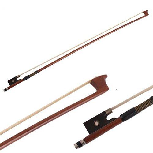 Violin Bow 4/4 Size Octagonal Stick Ebony Frog Horse Hair for Violin Parts (4/4)
