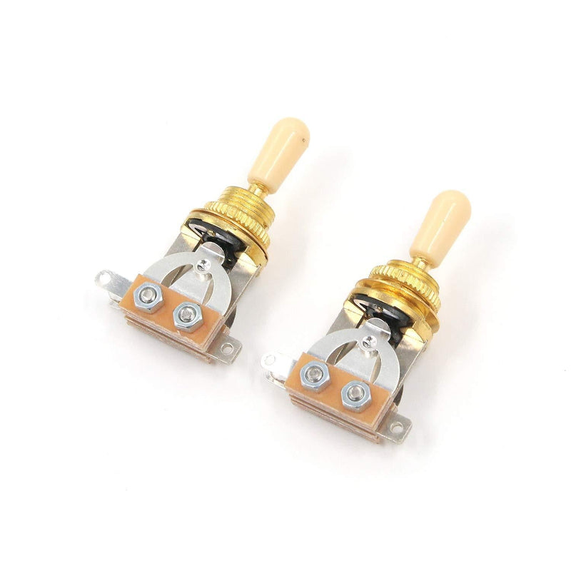 Geesatis Pickup Switch Accessories 2 PCS Guitar Pickup Selector Toggle Switch, 3 Way Short Straight Toggle Switch for SG Electric Guitar