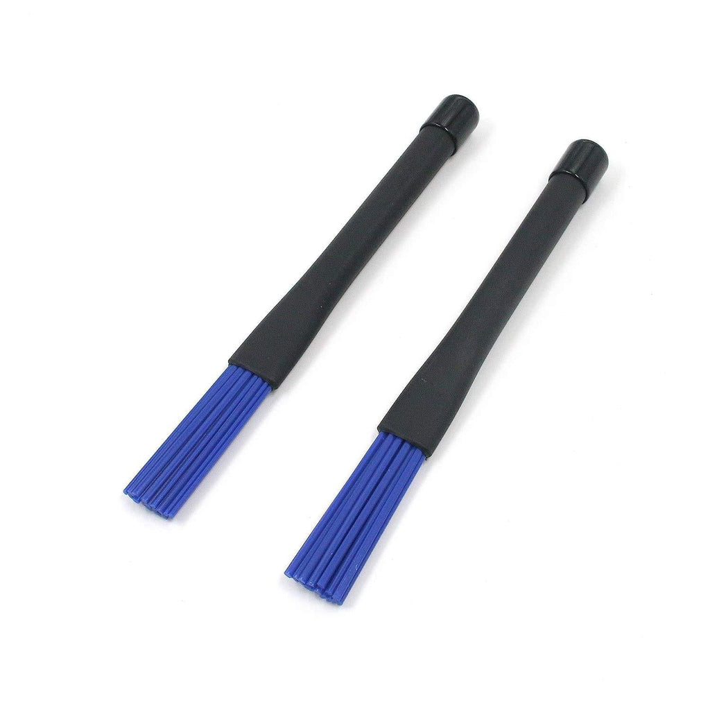 Geesatis Drum Sticks Percussion Tool 2 PCS Retractable Nylon Drum Brush Stick for Jazz Rock