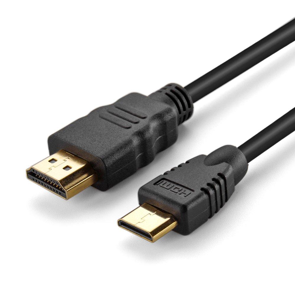 TNP Mini HDMI to HDMI Cable (15 Ft) Adapter - High Speed Video Audio AV HDMI Male C to Male A Premium Connector Converter Adaptor Cord Supports 3D, ARC/eARC [Reinforced] 15 Ft