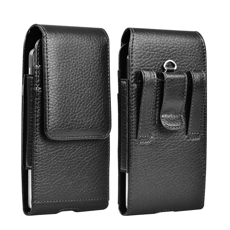 Njjex Cell Phone Holster for Samsung Galaxy S22 Ultra S21 S20 FE S10 S9 A02S A12 A13 A32 A42 A52 5G A01 A11 A21 A51 A71 Note 20 Ultra 10 9 J7 J3 PU Leather Belt Clip Holster Pouch Holder Carrying Case Leather-Black