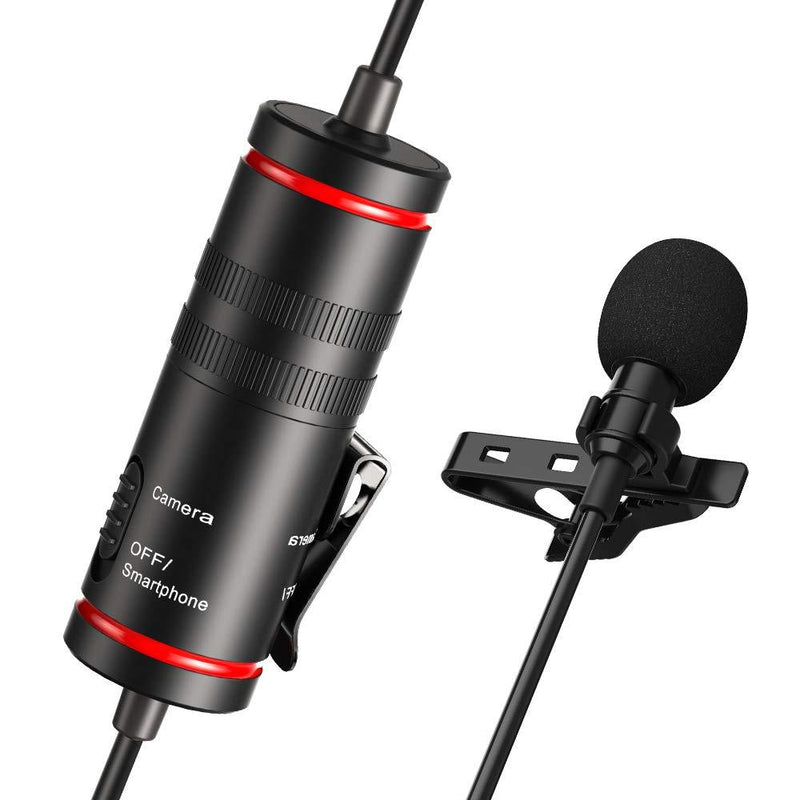 [AUSTRALIA] - Professional Lavalier Microphone for PC/Android/iPhone/Camera, Omnidirectional Lapel Microphone with Noise Reduction for Recording, YouTube, Interview, Video, Conferencing, DSLR 