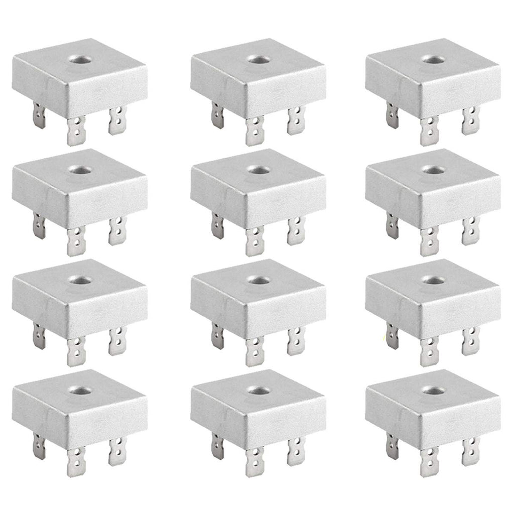 DAOKI 12 Pcs Bridge Rectifier Diode KBPC5010 50A 1000V Electronic Silicon Diodes Metal Case for CNC/Industrial