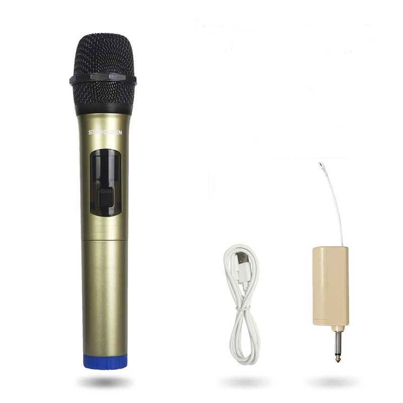[AUSTRALIA] - UHF Wireless Microphone with Rechargeable Receiver Handheld Dynamic Mic for Party/Karaoke/Class/Wedding 