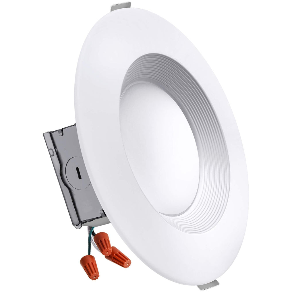 FREELICHT 1 Pack 5/6 Inch Slim Recessed Lighting with Junction Box, 3000K Warm White, Dimmable Retrofit Can-Killer Downlight with Baffle Trim, 15W=110W, 1200 LM, ETL Certified