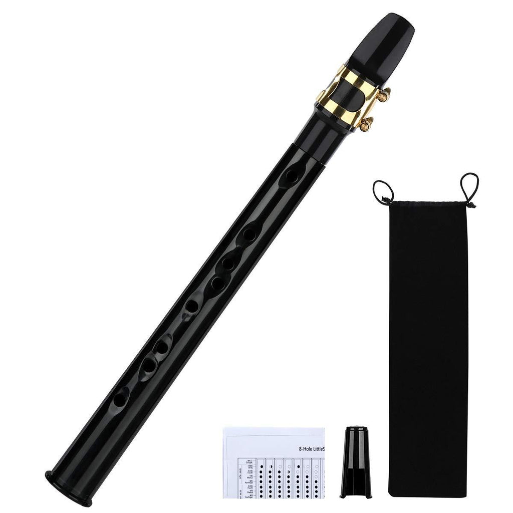 Pocket Saxophone Kit Mini Sax Portable Woodwind Instrument with Lid, Mouthpiece, Carrying Bag, Fingering Charts