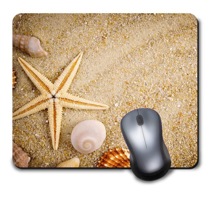 Computer Gaming Mouse Pad Mat for Office and Home Laptop Desktop Mousepad（9.6 x 8 inch） - Beach Sea Shells