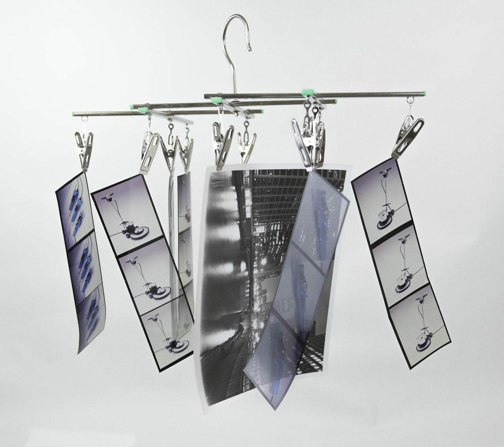 Darkroom 120 135 Film Stainless Steel Hangers Collapsible Rack with Clips for Film Air Dry Processing Equipment Foldable