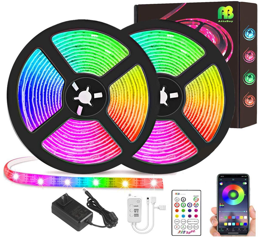 [AUSTRALIA] - Led Strip Lights 32.8ft,Bluetooth APP Control Waterproof SMD 5050 RGB LED Lights Strip Color Changing Rope Lights Sync to Music with IR Remote for TV,Party,Bedroom,Home Decoration Tape Lights 