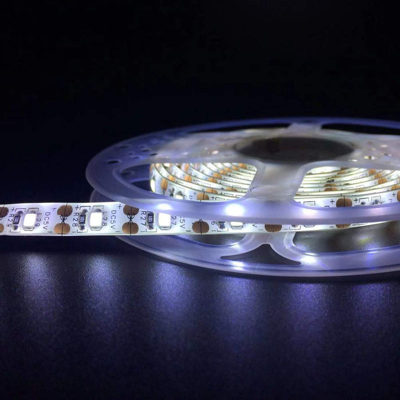 [AUSTRALIA] - Heweiyun LED Strip Lights Battery Powered Waterproof USB Flexible Battery Operated LED Light Strips Super Bright SMD2835 2M/6.56ft 120LEDs Under Cabinet Light Bedroom Indoor Outdoor Led Lights (White) 