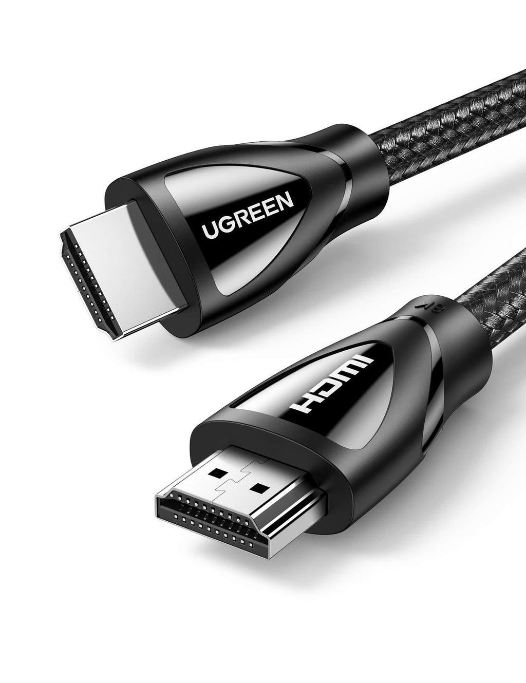 UGREEN HDMI Cable 8K 60Hz HDMI 2.1 Cable 48Gbps Ultra High Speed 4K 120Hz Braided HDMI Cable Dynamic HDR Dolby Vision HDR10 4:4:4 eARC Compatible with PS5 PS4 Xbox UHD TV Blu-ray Projector 3FT