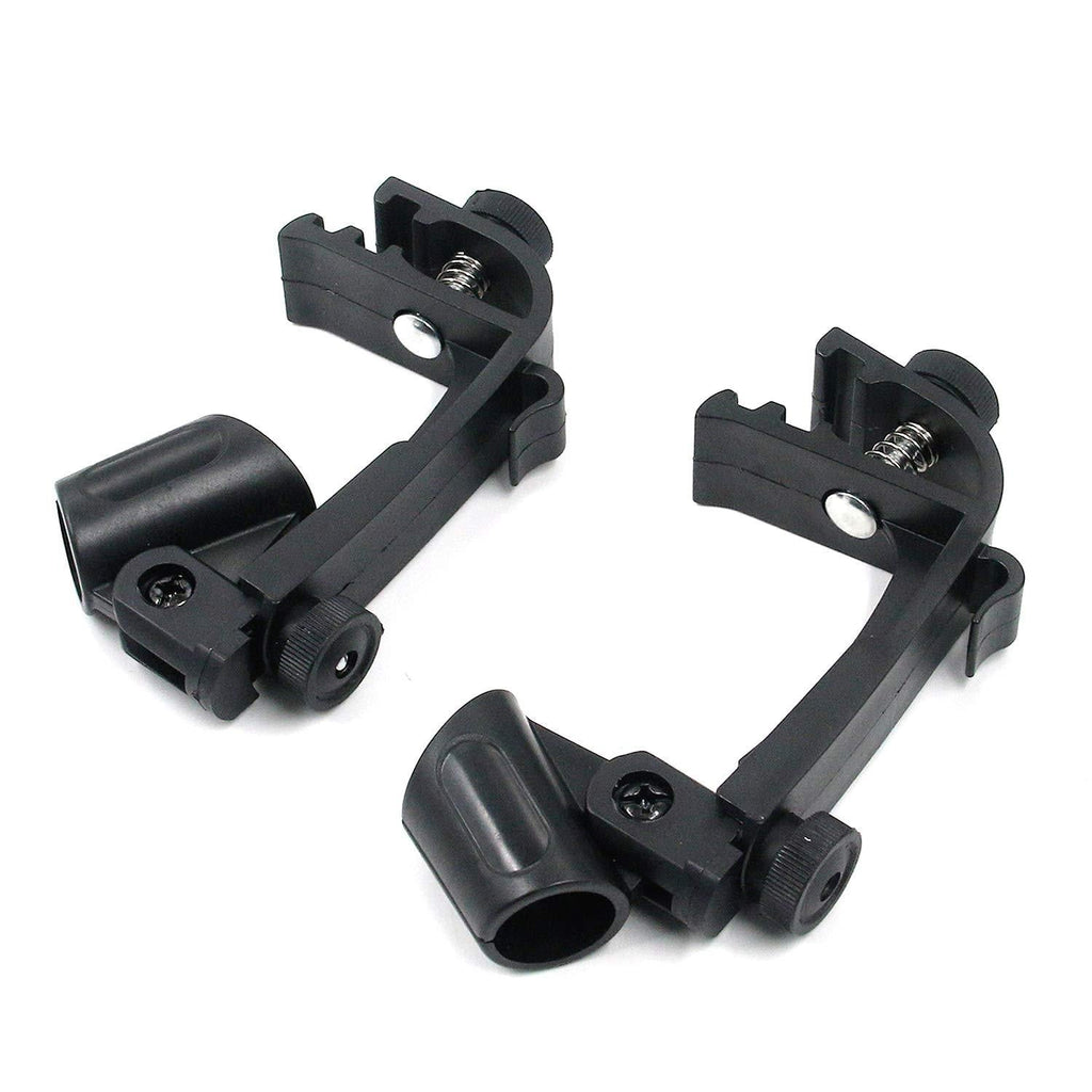 [AUSTRALIA] - FarBoat 2Pcs Drum Microphone Clips Mic Set Clamp Adjustable Shockproof Holders 