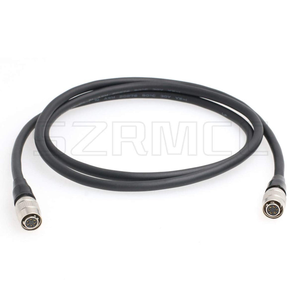 SZRMCC Hirose 6 pin Female to Hirose 6 pin Female Basler GigE CCD Industrial Camera Power I/O Extension Cable (Straight to Straight, 1m) Straight to Straight