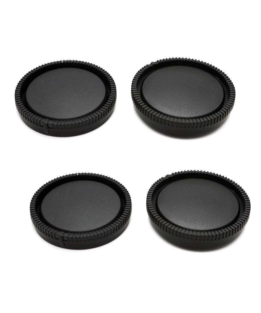 WH1916 Camera Body Cover & Rear Cap for Sony E-Mount fit Sony A9 a7riv a7r3 a7r2 a7miii a7mii A7R A7S A7SII A6500 A6400 A6300 A6000 Camera (2 Pack)