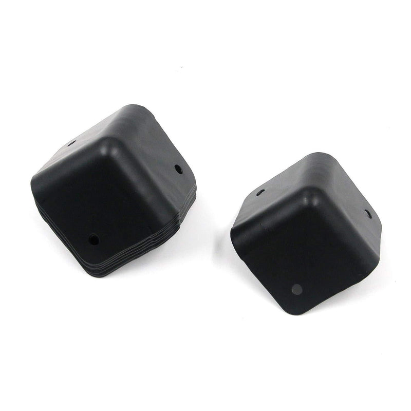 [AUSTRALIA] - Geesatis 8 pcs Right Angle Corner Protector Black Iron Cabinet Speaker Corners Protector for Cabinet Guitar Amplifier Stage Speaker, with Mounting Screws, Height 1.7 inch 