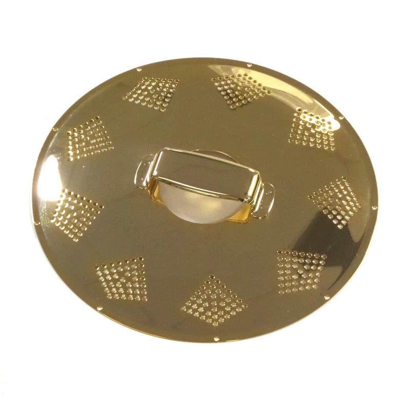 Kay 10" Brass Replacement 6 String | Upgrade Resonator Plate, Perforated Diamond Pattern (RP10B)