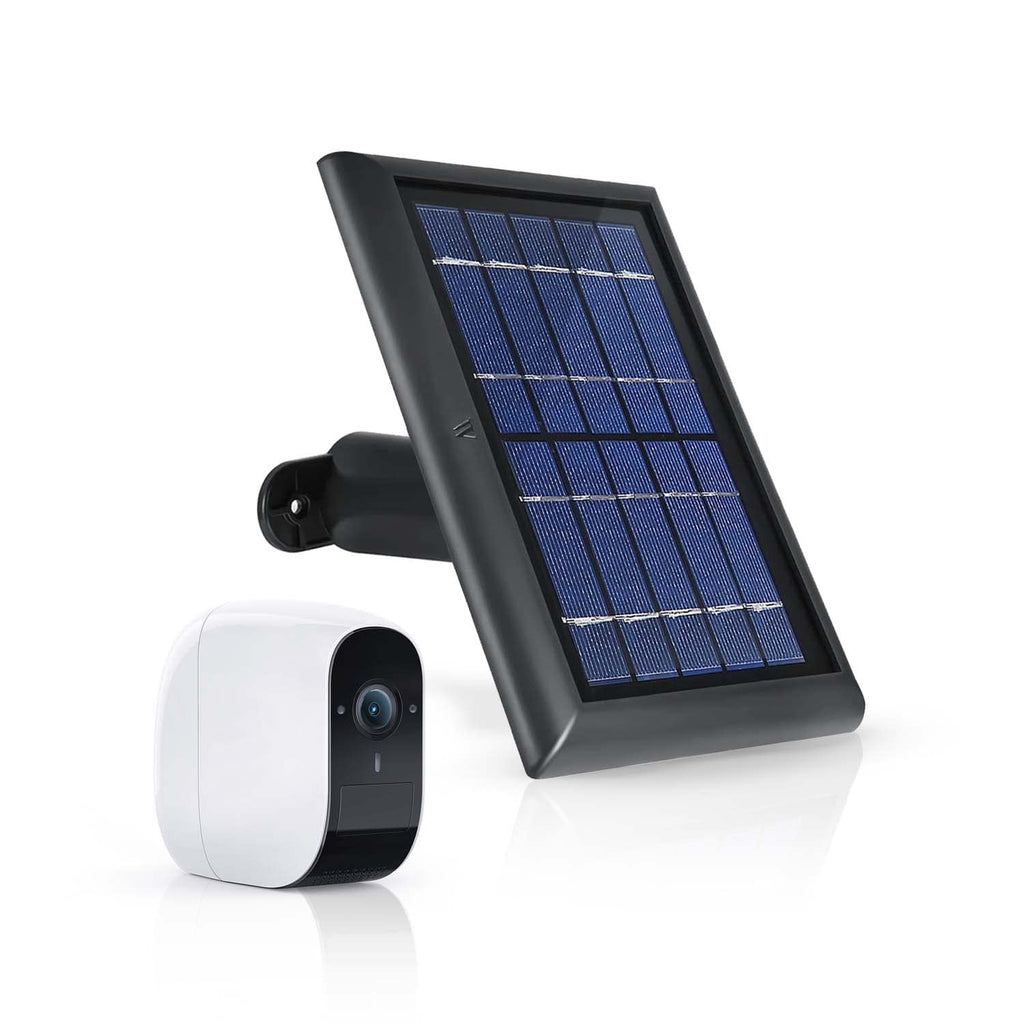 Wasserstein Solar Panel, Compatible with eufy Cam E-Wireless Security Camera ONLY - Power Your eufyCam Surveillance Camera Continuously (Black) - (NOT Compatible with eufy Cam 2/2C) Black
