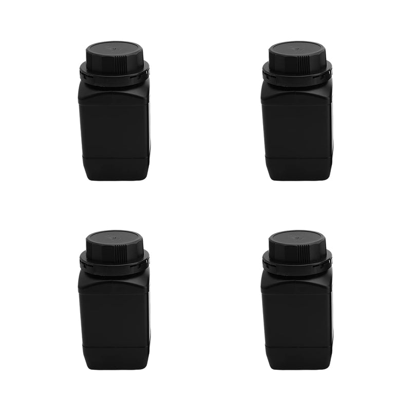 Othmro Plastic Lab Chemical Reagent Bottle, 500ml Wide Mouth Sample Sealing Liquid/Solid Storage Bottles, Black 5pcs 5pcs 500ml black