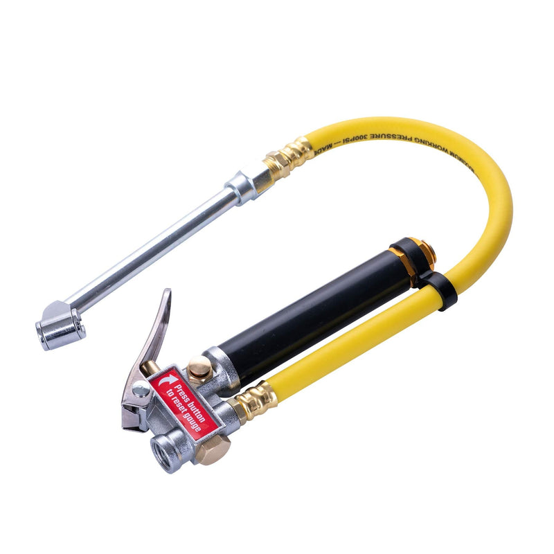 CRAFTSMAN CMXZTSG1005NB Dual Foot Inflator and Gauge, 1/4-inch, Black and Yellow