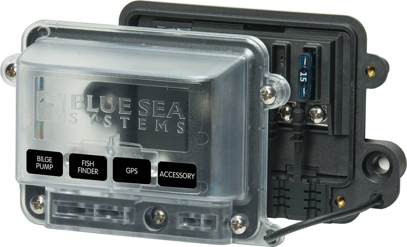 Blue Sea Systems ST-Blade Water-Resistant 4 Circuit Fuse Block, 5056