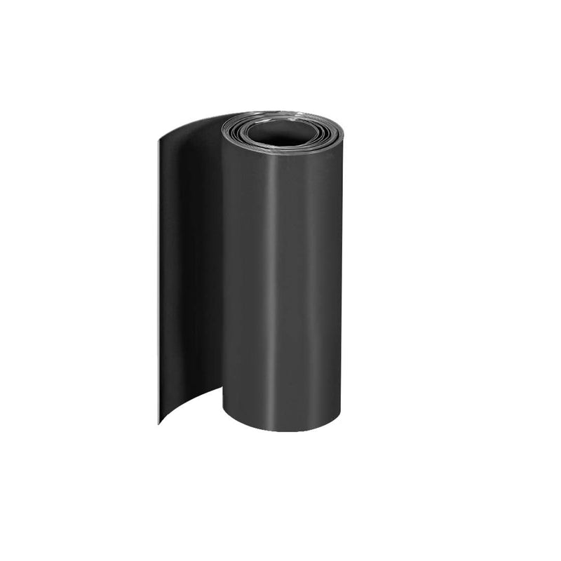 uxcell PVC Heat Shrink Tube 125mm Flat Width Wrap for Dual Layer 18650 2 Meter Black